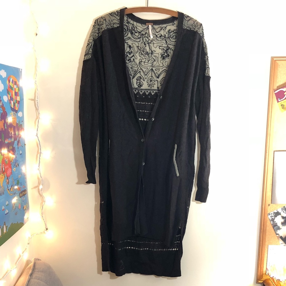 Free People Long Cardigan